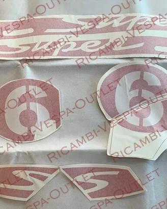 Kit Adesivi Vespa GTS 300 Super + 6 giorni rosso o
