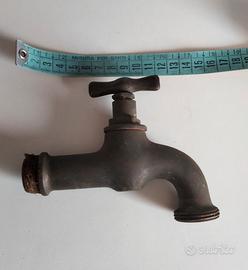 Rubinetto vintage ottone 15 cm giardino fon