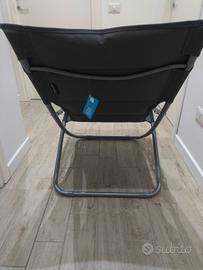 Sedia da giardino in tessuto con cartellino