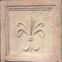Mattonella terracotta con giglio o altre fantasie