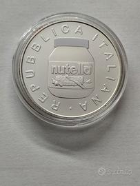 Nutella bianca, Moneta da 5 in argento 925.