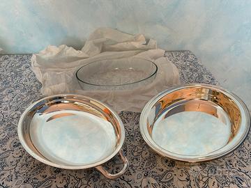 Set 3 pezzi Vassoi e Pirofila Silver Dream