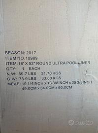 Liner Intex 10989 Ricambio 549x132 NUOVO