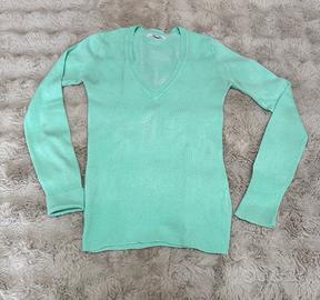 Maglione Alcott Verde Acqua Scollo a V Taglia S