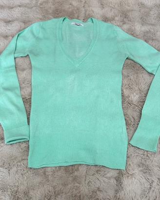 Maglione Alcott Verde Acqua Scollo a V Taglia S