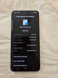 Smartphone Samsung Galaxy S22 128GB Bianco
