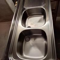 Lavello cucina con gocciolatoio Inox con sifone