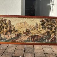 arazzo vintage con cornice