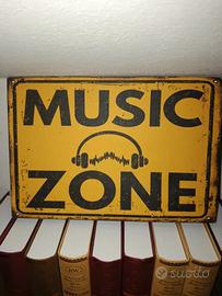 Quadro su tela canvas vintage "Music Zone" Decoraz