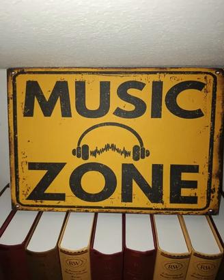 Quadro su tela canvas vintage "Music Zone" Decoraz