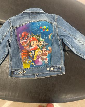 Giacca dipinta super mario