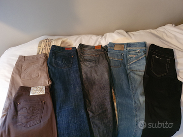 6 Jeans taglia 31-32 Diesel Pepe Gaudi originali