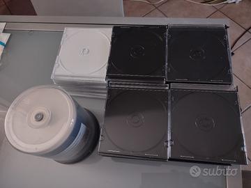100 DVD vuoti printable e 100pz custodie CD 