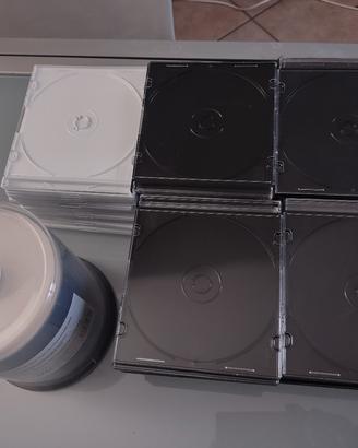 100 DVD vuoti printable e 100pz custodie CD 