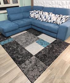 Divano letto angolare con penisola, Blue Jeans