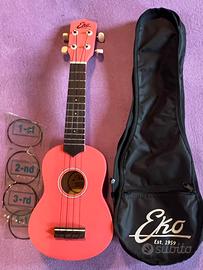 Ukulele Soprano Eko “Uku Primo” colore rosa