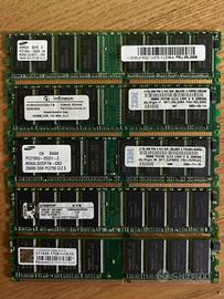 ram per pc vari tagli 1 gb 512 mb 256 mb