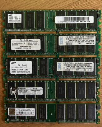 ram per pc vari tagli 1 gb 512 mb 256 mb