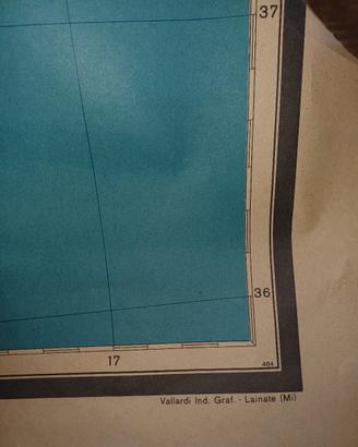 CARTA GEOGRAFICA ANNI 60