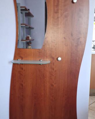 Specchiera Ingresso Legno con Mensola