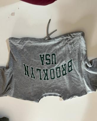 Completo tuta jogger e felpa top Brooklyn grigio