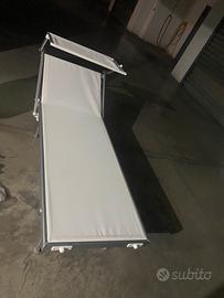 Lettino in alluminio, colore  bianco