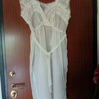 camicia da notte chiffon ricamata