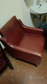 Poltrona in pelle anni 60