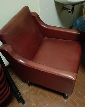 Poltrona in pelle anni 60