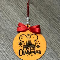 Pallina Natale Disney Topolino Castello Arancio