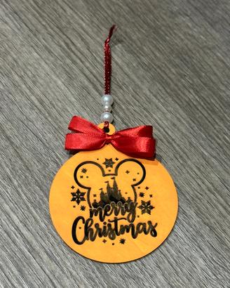 Pallina Natale Disney Topolino Castello Arancio