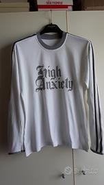 Maglia ragazzo bianco grigio tg M uomo manica lung