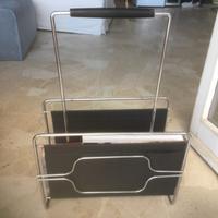 Portariviste Erik Hogund pelle e metallo anni 80