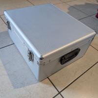 Valigia porta cd e dvd per DJ da 600 posti argento