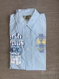 CAMICIA AZZURA LA MARTINA TG. S 100% COTONE