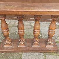 balaustra colonne  tornite in legno di pioppo