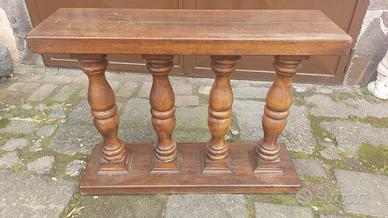 balaustra colonne  tornite in legno di pioppo