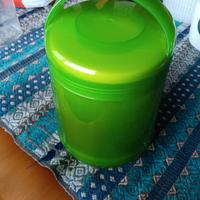 Portavivande termico verde con contenitori interni