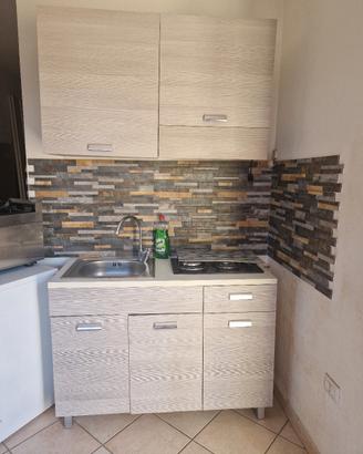 mini cucina legno chiaro 160 cm