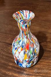 Vaso Artistico in Vetro di Murano Stile Arlecchino