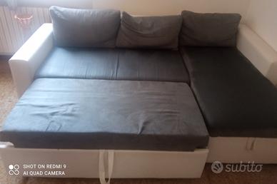 divano letto bianco e grigio 100 euro