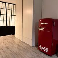 Frigorifero FIAT anni ’60 rosso Coca-Cola