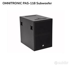 Coppia Subwoofer Omnitronic PAS-118 18” Pro
