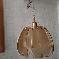 lampadario una luce  dorato