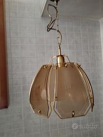 lampadario una luce  dorato