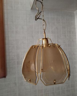 lampadario una luce  dorato