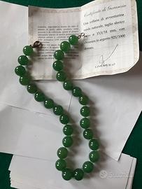 Collana di avventurina verde