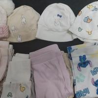 9 pantaloni e 4 cappellini 1-3 mesi