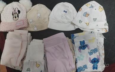 9 pantaloni e 4 cappellini 1-3 mesi