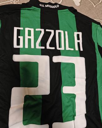 maglia Sassuolo indossata da giocatore gazzola